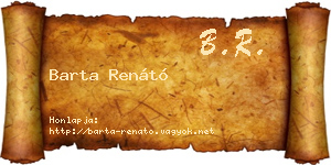 Barta Renátó névjegykártya